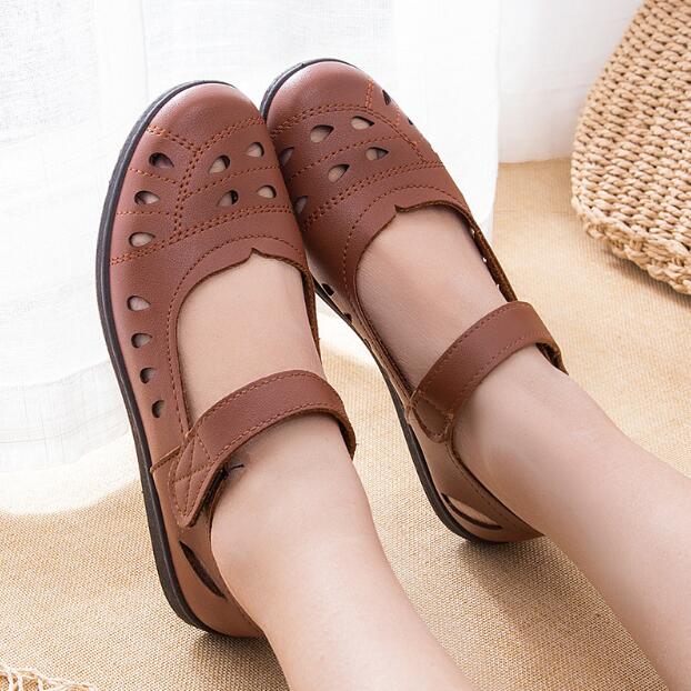 Women Shoes Summer Slip On Leather Casual Shoes Woman 2024 Loafers Women's Ballet Flats Female Moccasins Flat Shoes Female