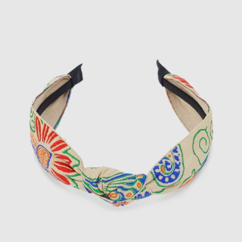 LALA Importiertes Ethno-Haarband - Elfenbein/JaC