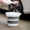 3L olding bucket portable silicone plastic saves space and is durable suitable for travel outdoor activities, and home cleaning