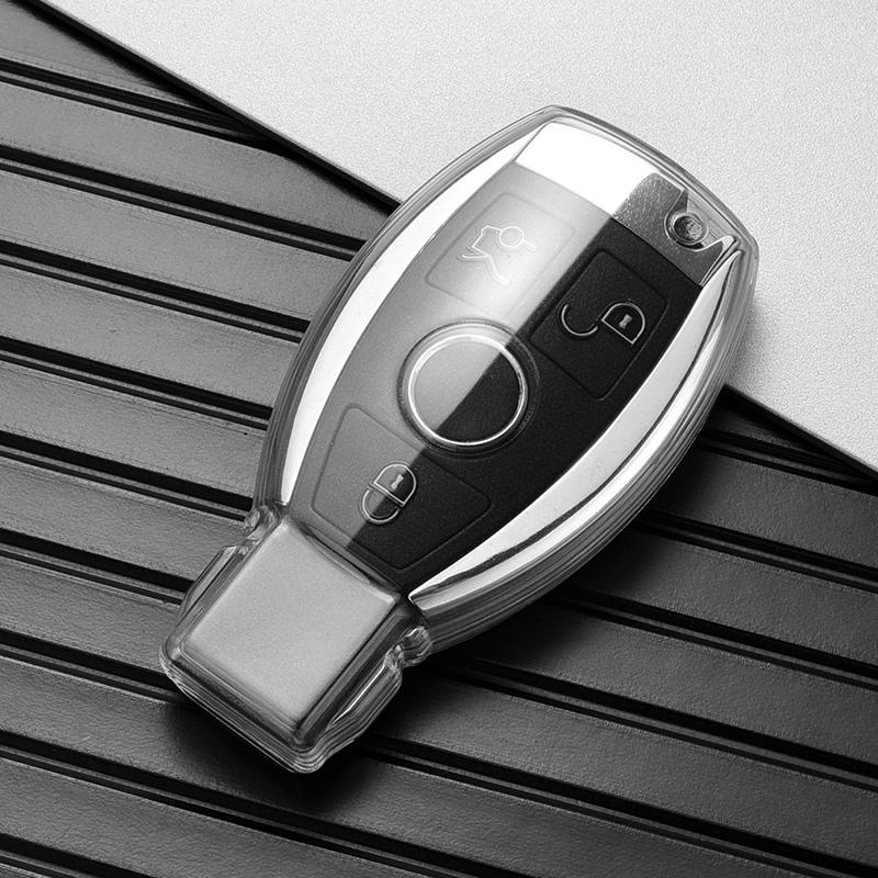 TPU pouzdro na dálkový ovladač na klíče do auta kryt Shell Fob pro Mercedes Benz třídy ABCER GLS GLA GLK GLC CLS CLA AMG W204 W205 W212 W463 W176