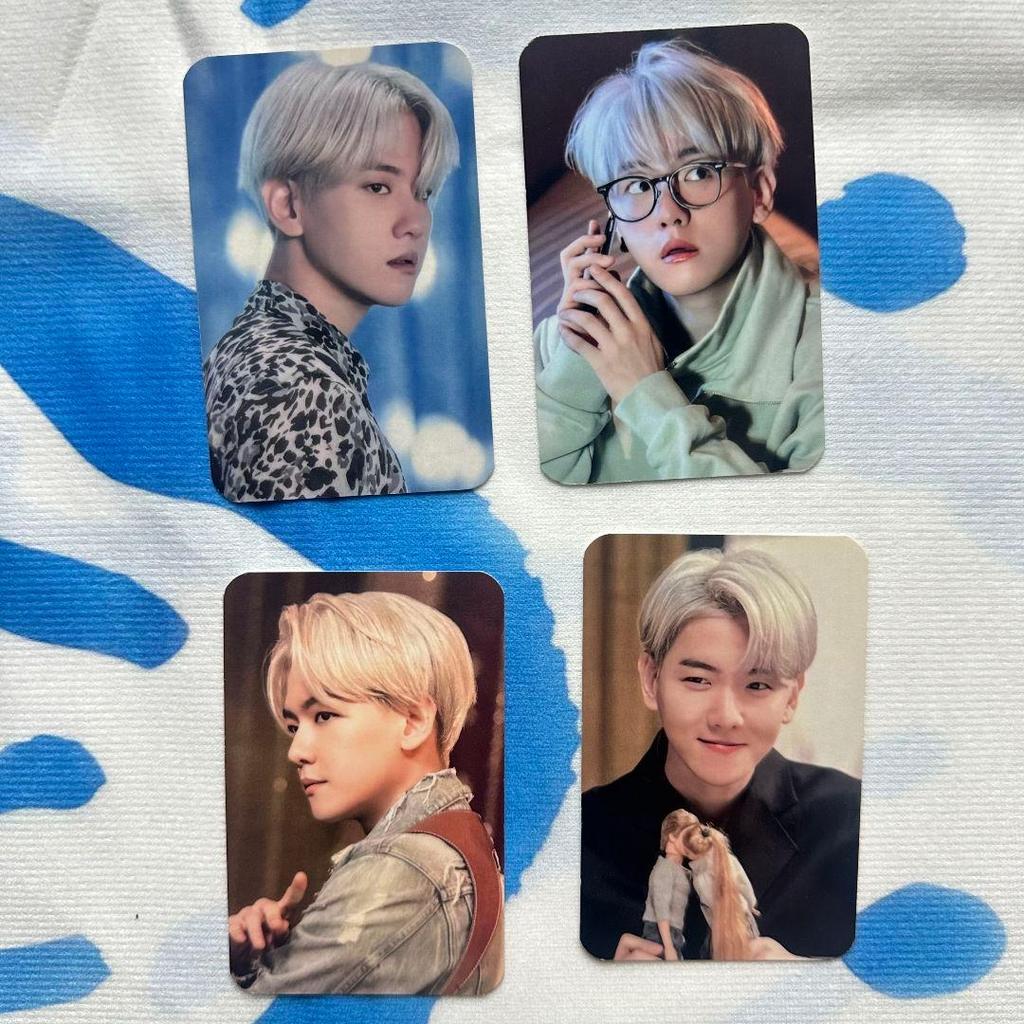 [USED] Japan EXO BAEKHYUN Winner Baekhyun Trading Cards 4 Pieces