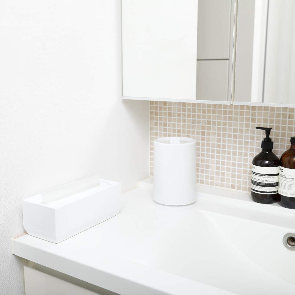 Ideaco Trash Can Round Diameter X Height Mini TUBELOR with Lid White (ideaco) 1.2L 12.5 19.2cm