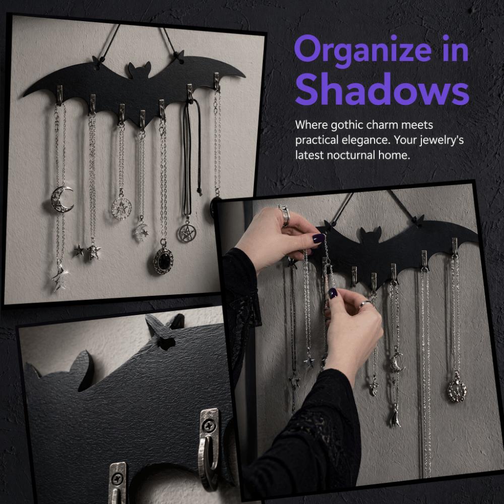 Retro Holzschläger Wandhaken Halloween Gotisches Schlüsselbrett Platzsparender Organizer Kleiderbügelständer Eingangsbereich