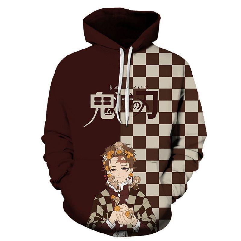 Unisex Anime-Inspired 3D Digital Print Hooded Sweatshirt Loose Fit Casual Streetwear