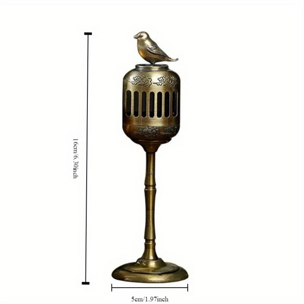 Matel Magpie Hollow Lamp Sandalwood Fragrance Censer Smoking Backflow Incense Holder Tea House Ornaments Study Room Home Decor