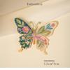 Iron On Patches Cute Waterproof Flower Butterfly Embroidery Heat Transfer Applique for Outdoor Bag Camping Gear Decoration