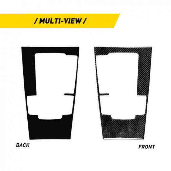 Carbon Fiber Gear Console Shift Knob Panel Sticker Fit Mazda 3 Axela -24