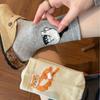 Cartoon Cat Egg Socks Medium Tube Socks Tide Spring And Autumn Cotton Socks Cute Accessories Animal Kitten Stockings