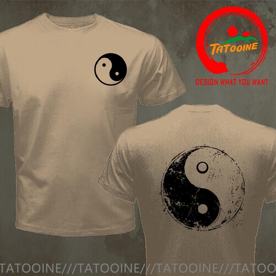 Vtipný design Yin Yang Vintage Grunge Opotřebovaný Tai Chi Tričko Unisex Móda Trendy Ležérní Oblečení Stylové Vrcholy Tričko Leisur