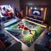 1PC Custom Name Soccer Star Action Theme Floor Mat Ideal for Living Room, Game Rooms, Office, Bedroom,Floor Mat Playful Design