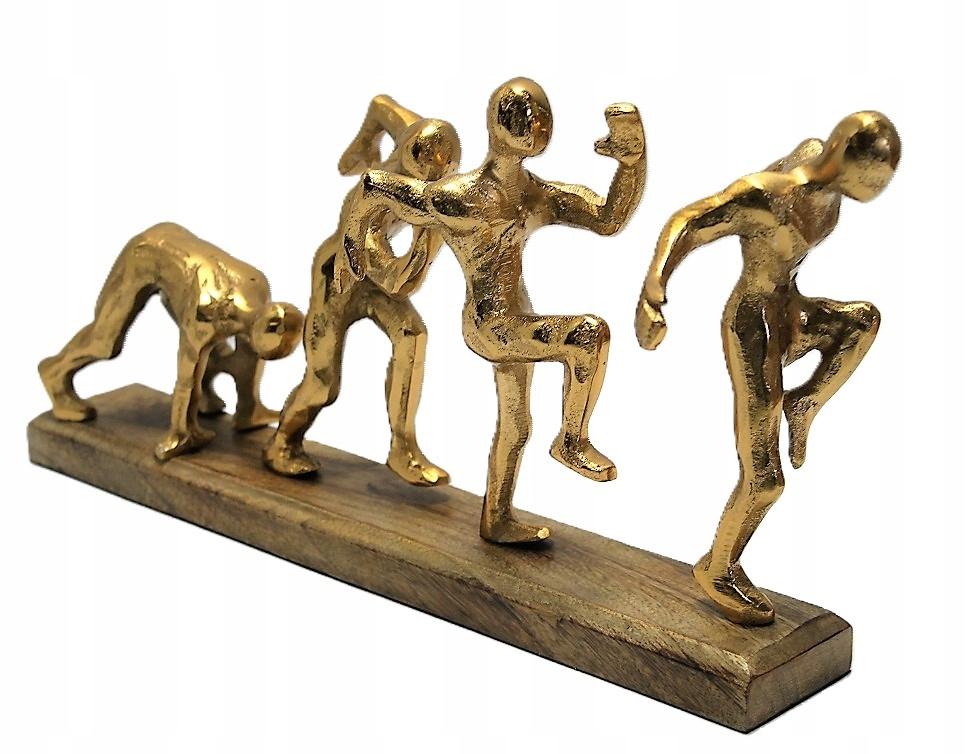 Metal Figurine Decorative Sculpture Depicting Runners