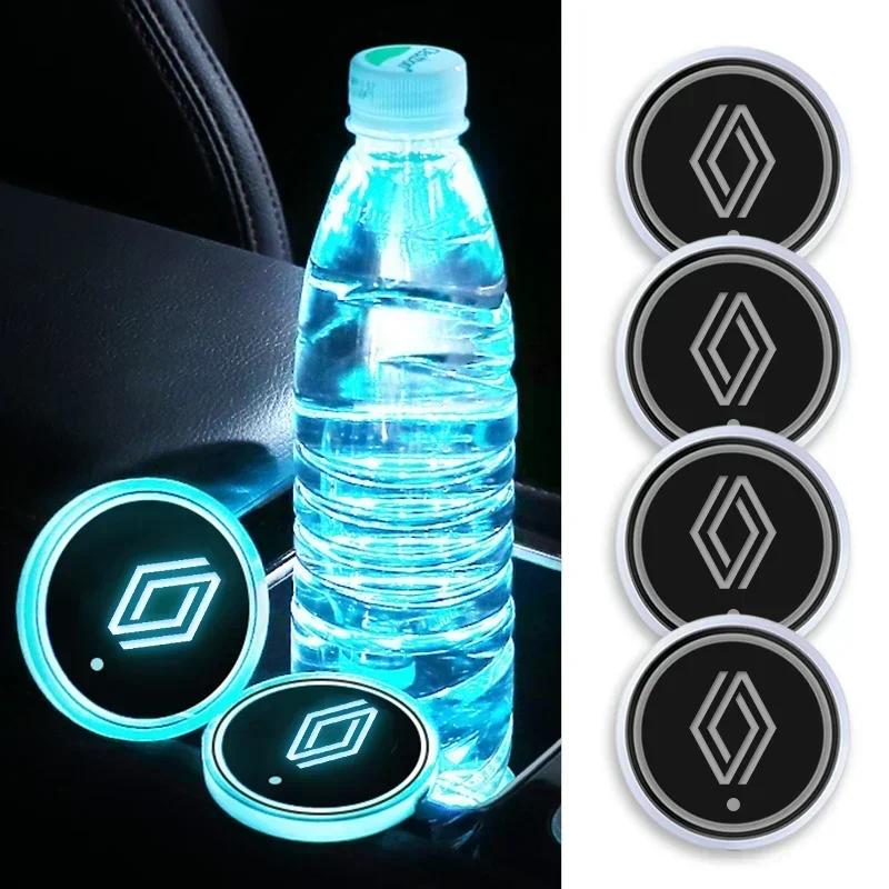2026 Heiß Für Renault Radkappen Für Renault Megane 3 2 Clio 4 Duster Captur Logan Zubehör 1/2 Stück Bunt Universell LED Auto Becherhalter