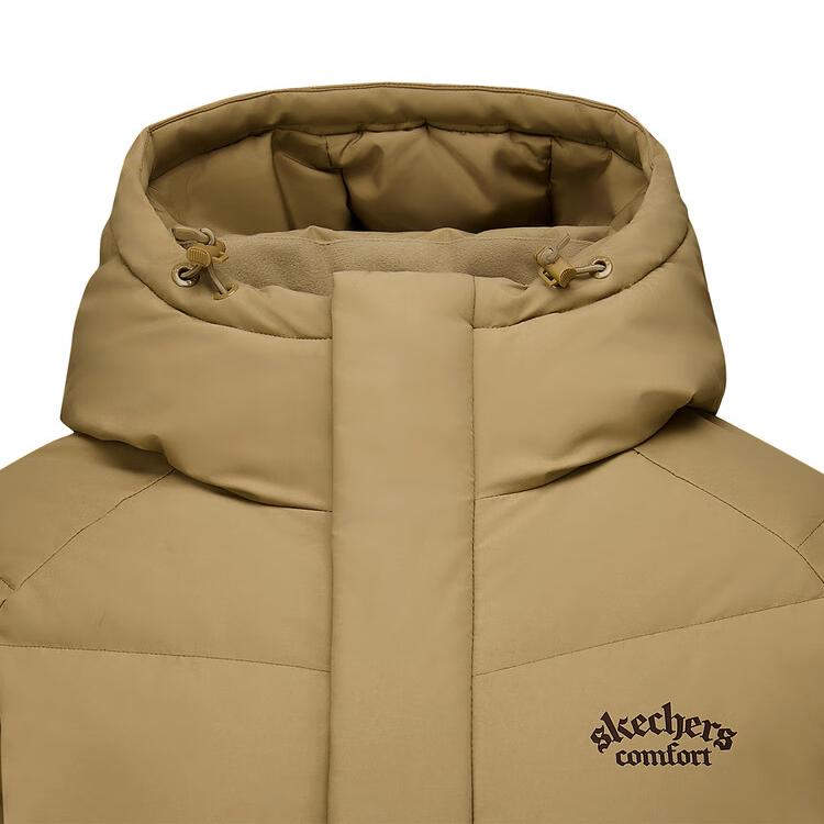 Skechers Street Fashion Series Comfortable Warm Windproof Long Hooded Duck Down Jacket Unisex Outerwear L425U018-03EN