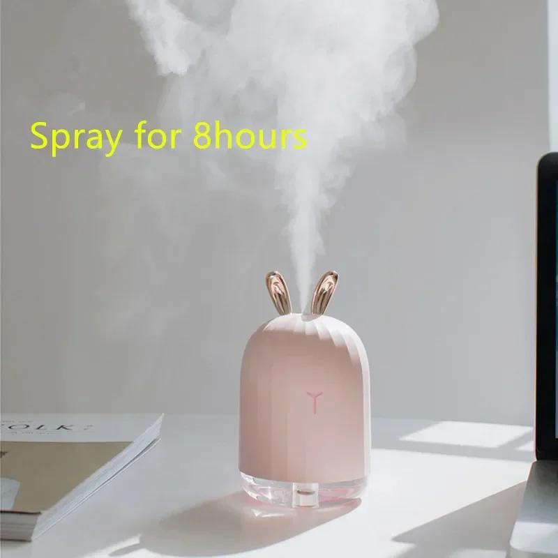 USB Rechargable 220ML Ultrasonic Air Humidifier Aroma Essential Oil Diffuser for Home Car With LED Night Lamp 40#1126