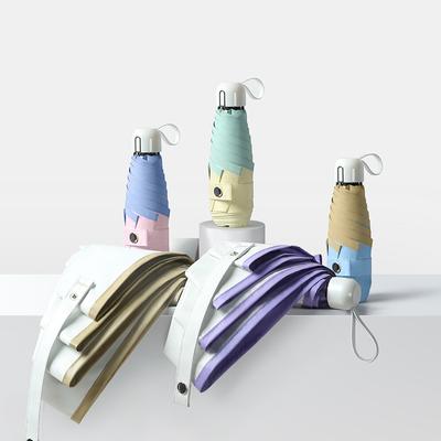 Tragbarer Mini-Taschenschirm für Damen, 6/8 Knochen, 5 faltbarer UV-Sonnenschutz, kleine sonnige und regnerische Regenschirme Paraguas Guarda Chuva