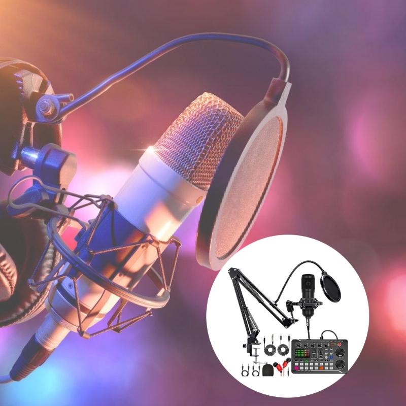 Live Sound Card Sound Mixer With Mixer Effects Voice Changer Bluetooth-compatible Mixer For Live Streaming Singing