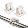 Non-Perforated Curtain Rod Supports 4 Pack, Strong Adhesive Brackets for Easy Installation
