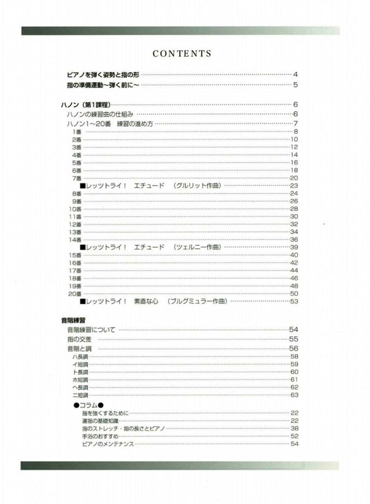 Hanon Piano Textbook for For Gentle Finger Training Adults