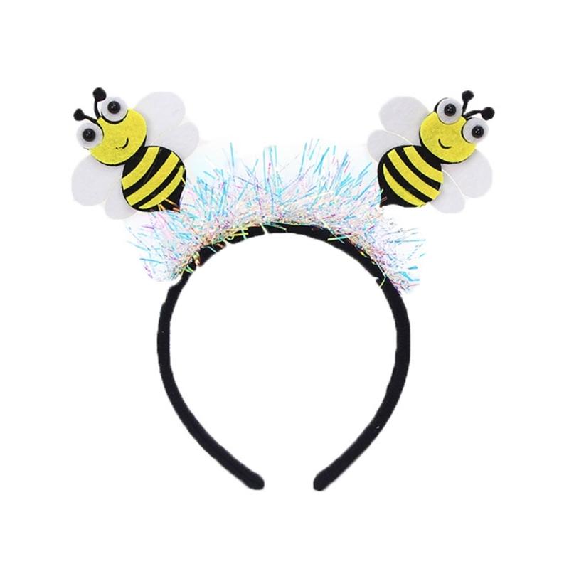 Cartoon Insektenform Haarband Frauen Karneval Party Fotografie Lametta Haarband Insektenform Gesicht waschen Stirnbänder