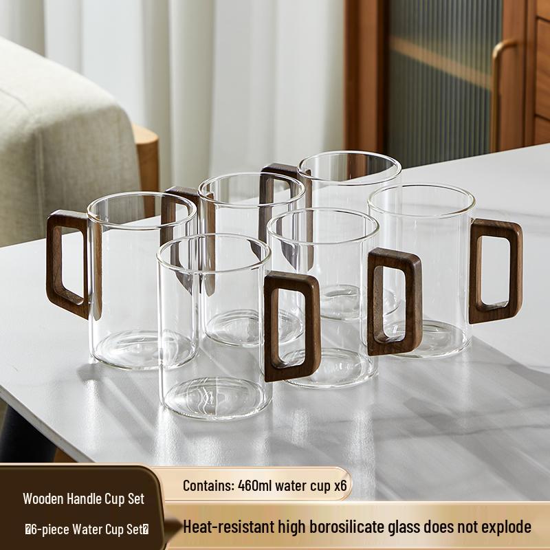 Hitzebeständiges Glasbecher-Set für Tee und Wasser