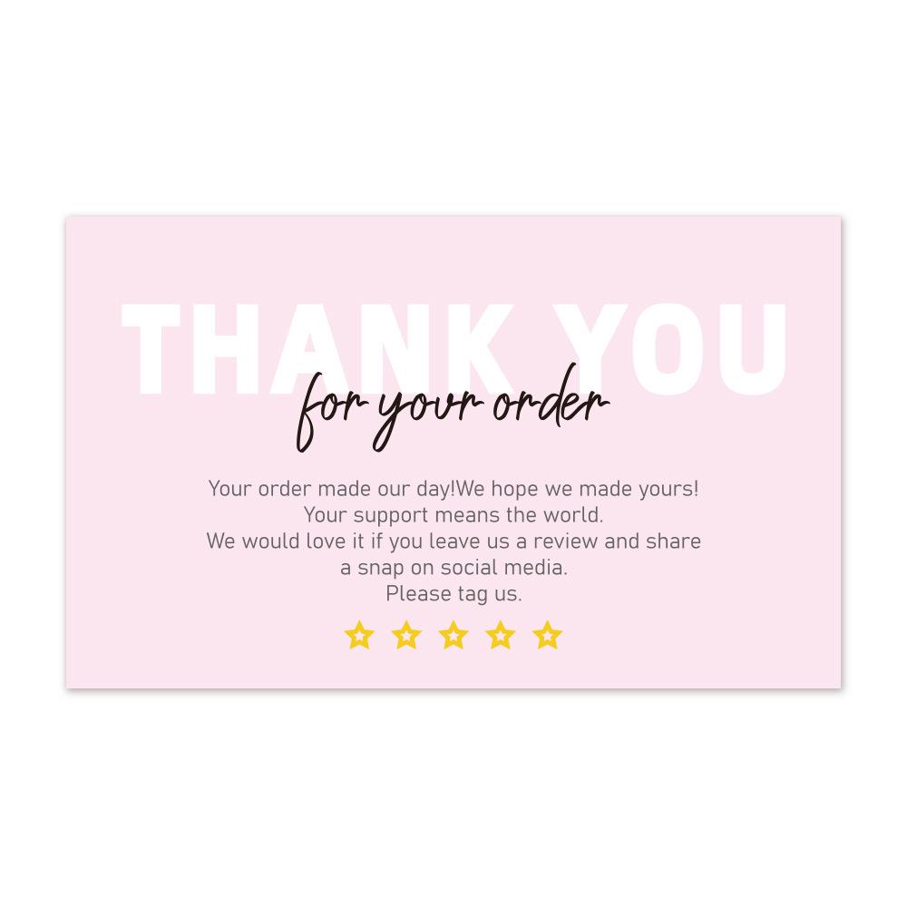 

Pink Thank You Coated Gift Card 30pcs/pack