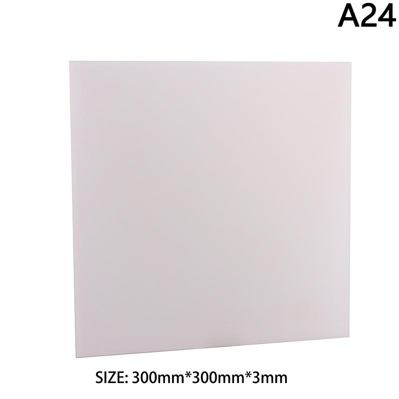 1Pc PS Hard Plastic Diffuser Sheet Thickness Plastic Led Light Milky Translucent Blanks Plate 1mm 1.5mm 2mm 3mm DIY Crafts