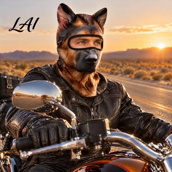Cappuccio con Fantasia di Animali Realistica Maschera Integrale 3D con Orecchie Antivento Maschera Facciale da Ciclismo per Autunno Sci Inverno Copertura Protezione Solare Costume di Halloween