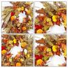 Fall Wreath Artificial Garland Front Door Harvest Thanksgiving Halloween
