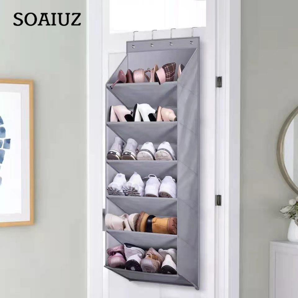 Multi-functional Storage Bag Behind the Door Wall Hanging Shoe Bag Bedroom Multi-layer Clutter Storage Bag