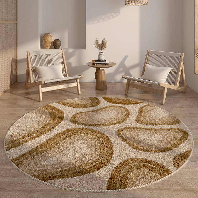 

Украшение гостиной в стиле бревен, круглый ковер с цветочным узором Майяра, американские ретро-ковры для спальни, пушистый мягкий утолщенный напольный коврик 80x80CM