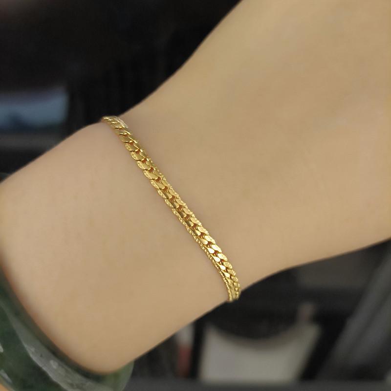 Collane con Catena in Acciaio Inossidabile Ramos per Uomo Donna Colore Oro Per Ciondolo Intreccio a Due Lati Non Sbiadisce