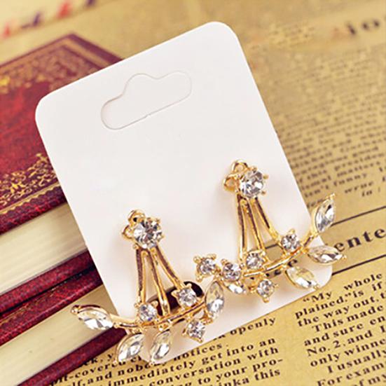 1 Pair Women Earrings Attractive Jewelry Gift Mini Women Rhinestone Ear Studs for Wedding