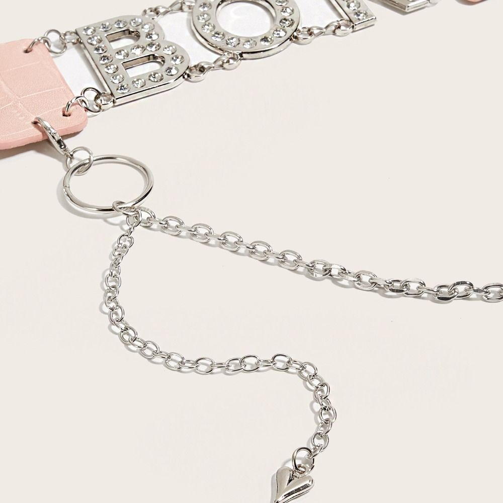 Y2K Rhinestone Belts PU Leather Waistband All-match Butterfly Waist Chain  Decorative Jeans