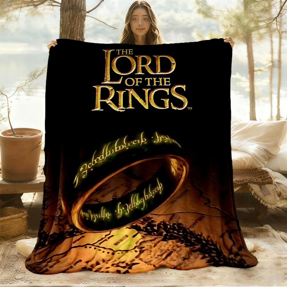 1PC The Lord of the Rings Outdoor Blanket Lightweight Flannel, Soft & Warm, All-Season, Outdoor, Camping, Living Room, Office, L1106094