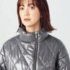 Comme Ca Ism Quilted Coat M Charcoal 12-25MC01-203