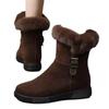 Non-Slip Fleece Lined Thickened Winter Boots Women's New Style Mom's Warm Cotton Shoes Short Boots Rabbit Fur Sole