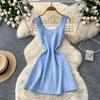 French light luxury pink sleeveless A-shaped dress women's summer high waist and thin versatile temperament commuter dress