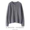 Trustworthy Classic: Women's Round Neck Solid Cashmere Sweater - Soft, Thickened, Single-Breasted Outerwear for Autumn & Winter.
