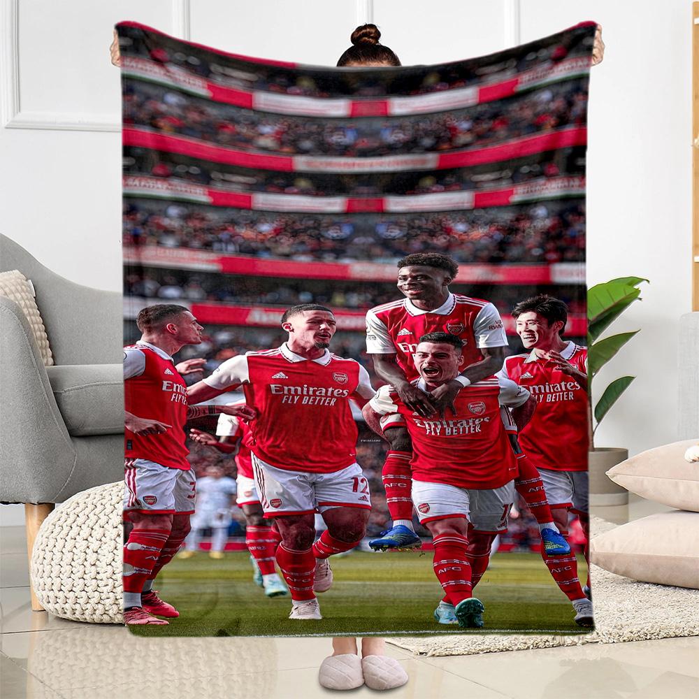 Arsenal Blanket Soft Warm Cozy Perfect for Seaside Bedding Office Chair All-Season Use Playful Design Birthday Christmas Gift Blanket