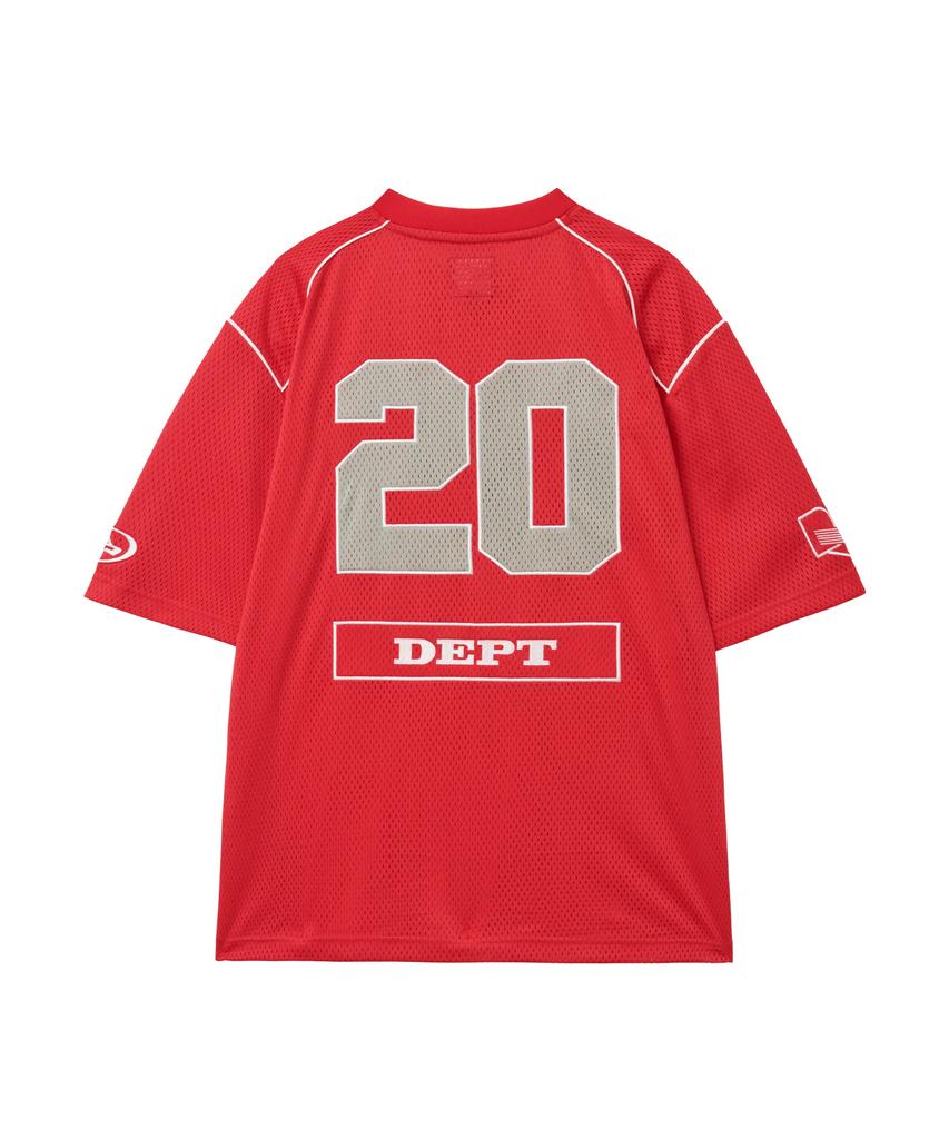 PHYPS MOTORCYCLE Motorcycle Piping Mesh Short Sleeve Red