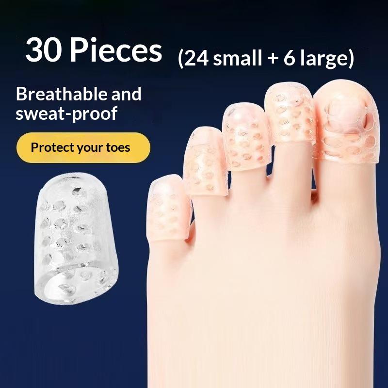 10/20/30 Pcs Silicone Toe Protectors Women High Heels Anti-Friction Dual Size Big & Little Toe Covers Pain Relieve