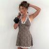 Q25DS010 European & American Style Sexy Backless Slim Halter Dress - Women's Spring 2025 Collection