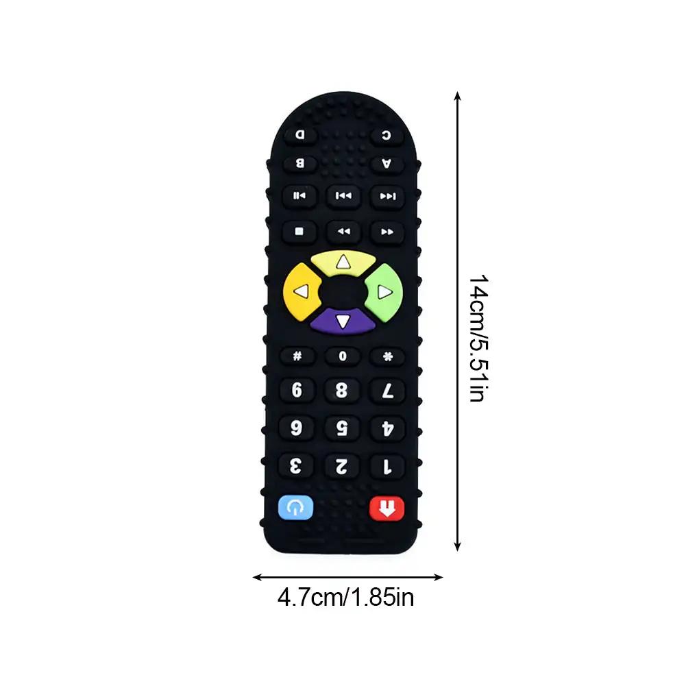 Non-Toxic Baby Silicone Teether Toys Remote Control Shape Teether Rodent Gum Pain Relief Teething Toy Kids Sensory Educational Healthcare