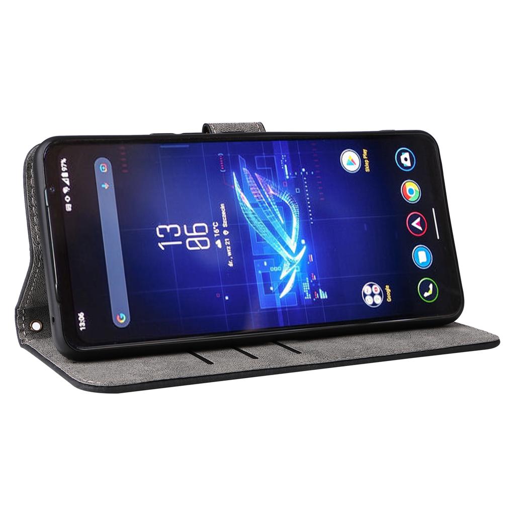 For Asus ROG Phone 8 Pro 5G/8 5G Case RFID Blocking Wallet Cover with Hand Strap