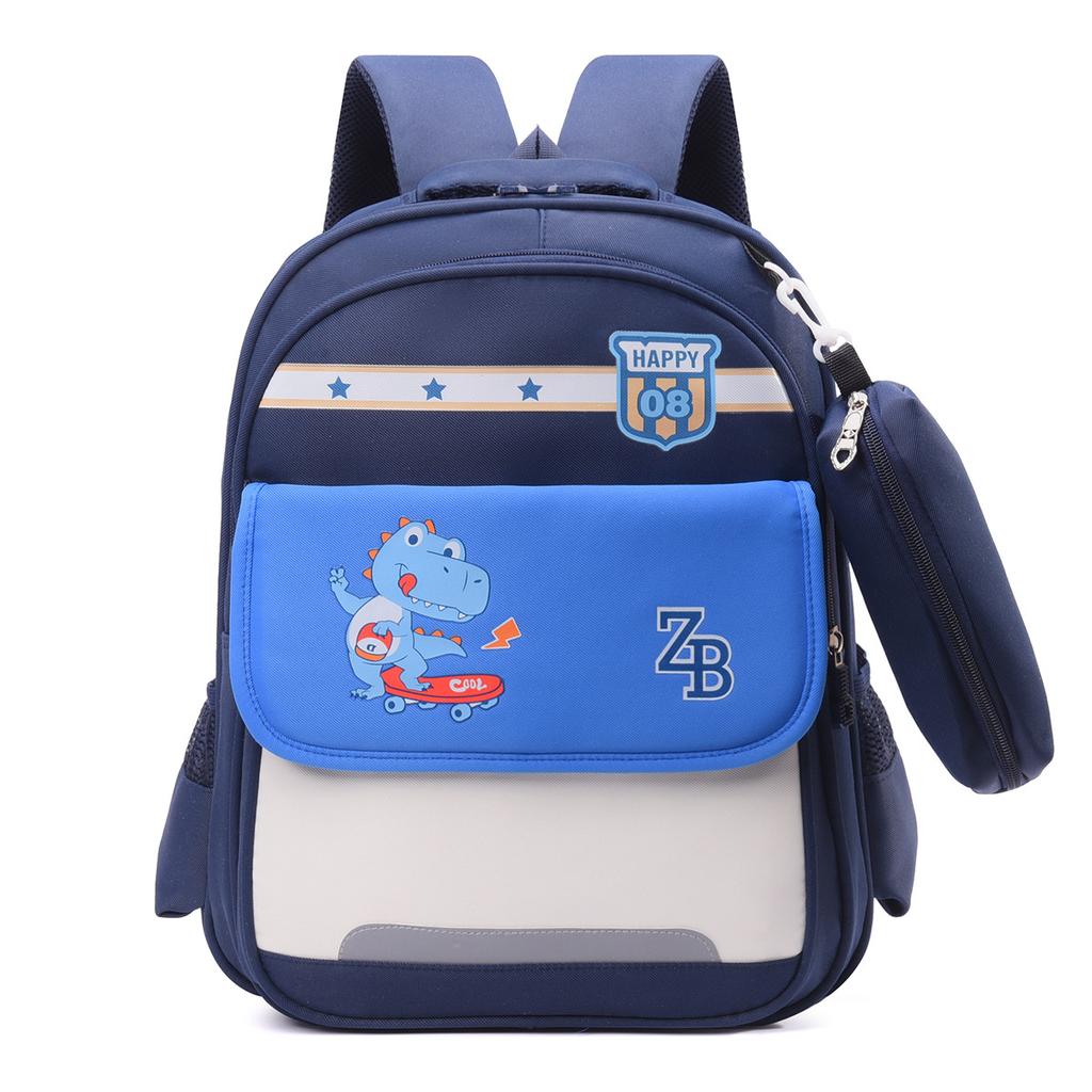 Cartoon Animation Boys And Girls Backpack Foreign Style Large Capacity Primary School School Bag Contrasting Color Children'S Backpack