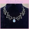 Forest Spirit Tree Branch Necklace With Moonstone And Silver Leaf Pendant For Women