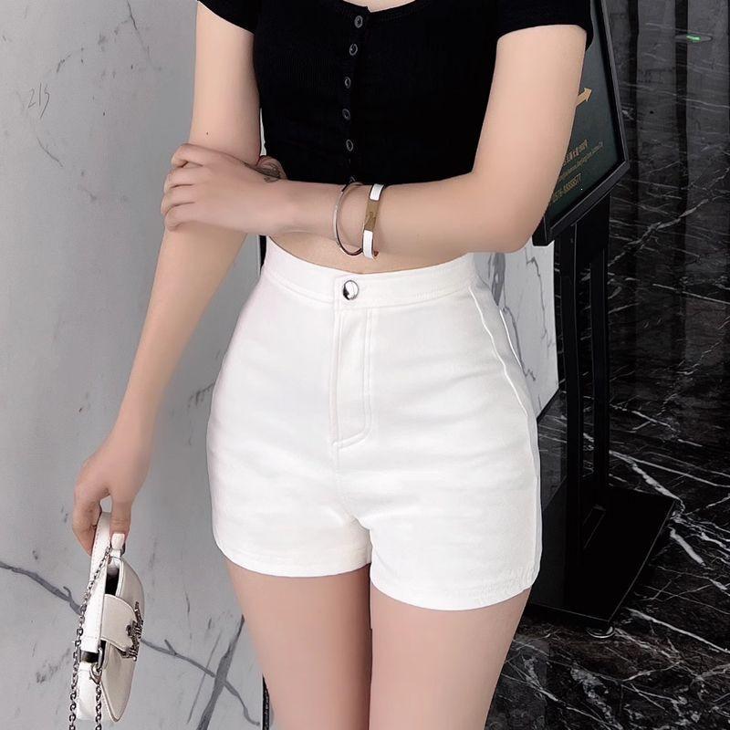 

Women s High Waist Black Cotton A-line Shorts - Slim, Elastic & Perfect for Summer XL (120-140 jin)