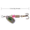 Kit de iscas de pesca Spinnerbait para truta com 5 peças/kit de iscas de metal rígido de 5,7 cm e 3,8 g
