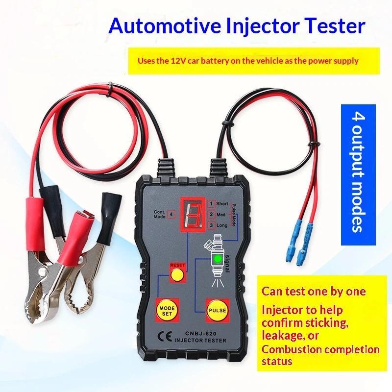 Fuel System Scan Tool Automotive Cleaning Tool Kit Injector Flush Cleaner Car Fuel Injector Tester Portable 4 Pulse Mode