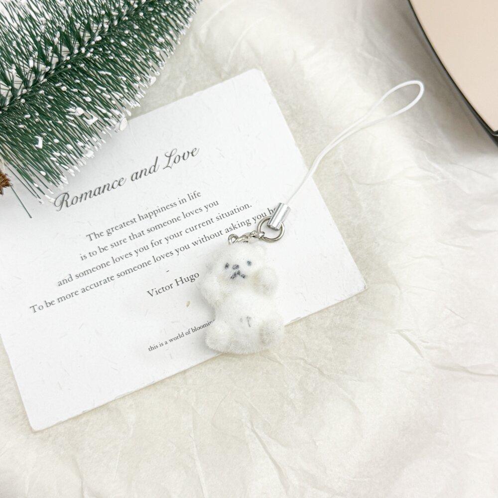 Cute Flocking Animals Are Angry, Little Rabbit Keychain Flocking Car Pendant, Mobile Phone Chain, Bag Pendant for Friends
